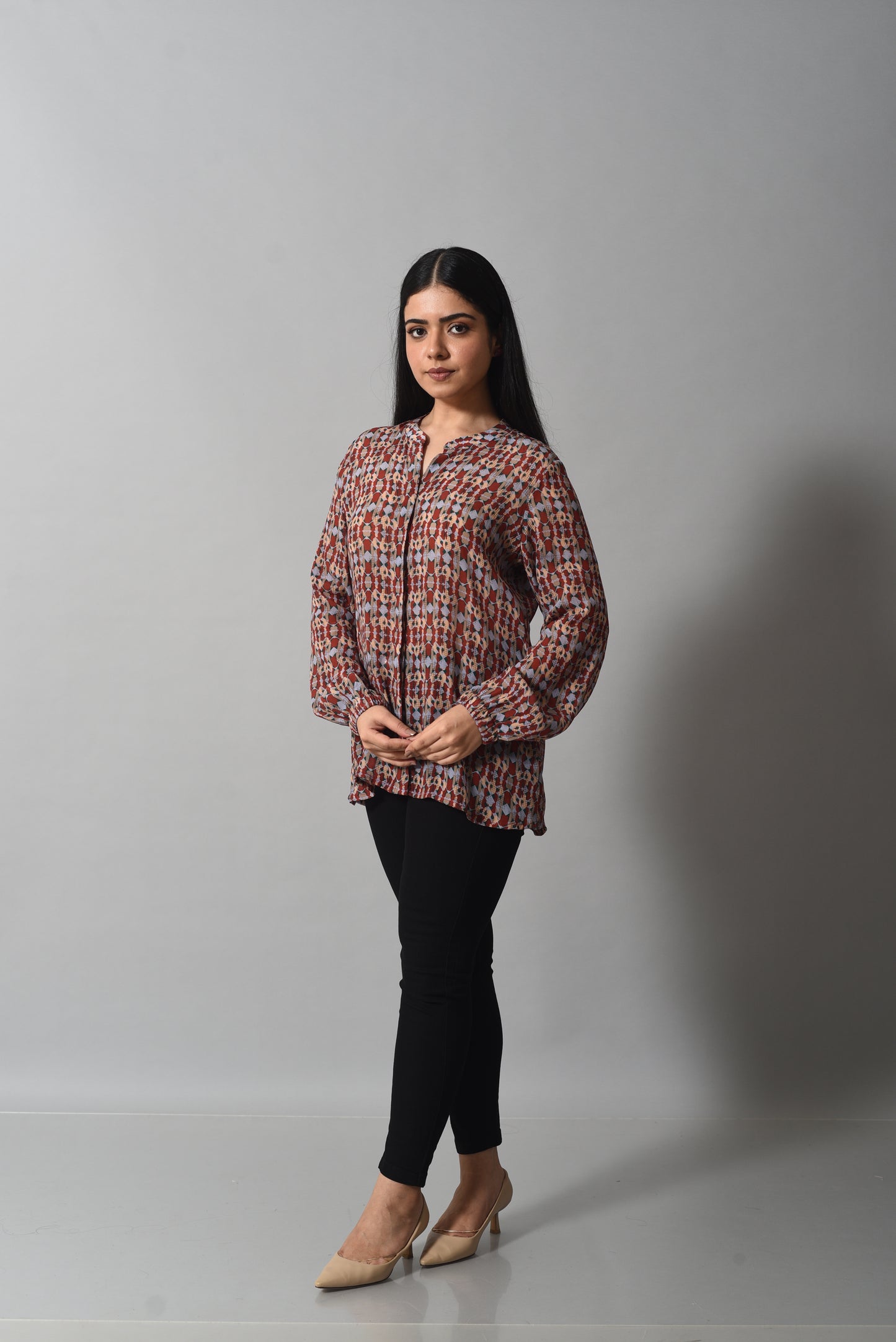 Printed Crepe Shirt